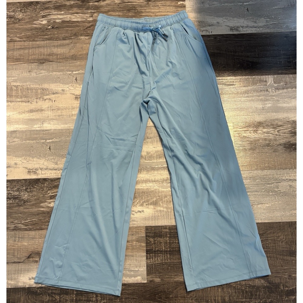 Maison Misfits 15 Blue Wide Leg Pants Size L 28" Inseam Athleisure